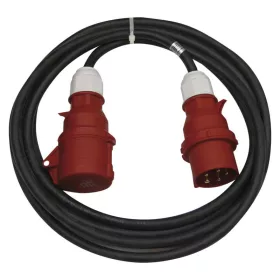   3 fázisú kültéri hosszabbító 25 m / 1 aljzat / fekete / gumi / 400 V / 2,5 mm2