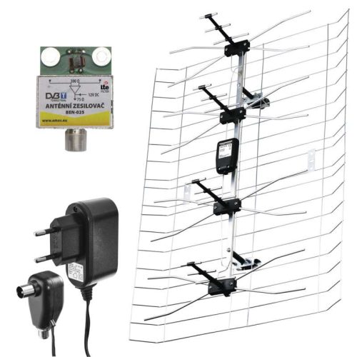 Kültéri antenna EM-025, 0–100 km, DVB-T2, DAB, LTE/4G szűrő