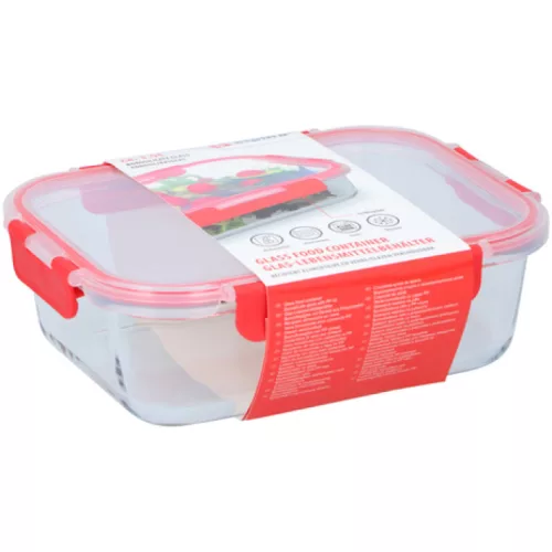 Alpina borszilikát ételtároló 1,5L 23,3x17,7x7,5cm