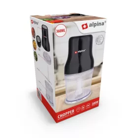 Alpina Aprítógép fekete 200W, 360ml műanyag tállal