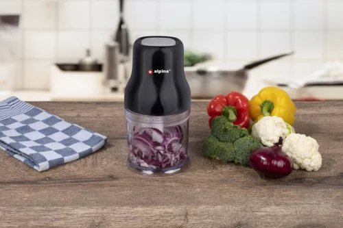 Alpina Aprítógép fekete 200W, 360ml műanyag tállal