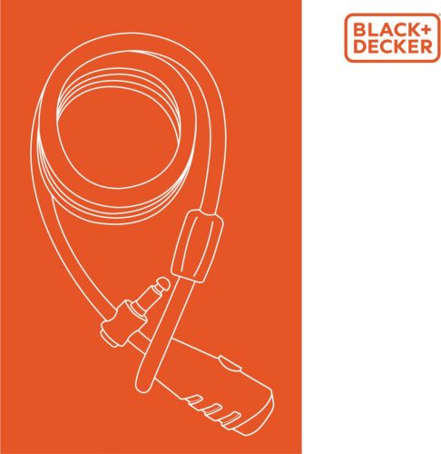 BLACK+DECKER Kerékpár kábelzár Ø1x240cm, 500g, 3 kulcs (BXCHBL7005)