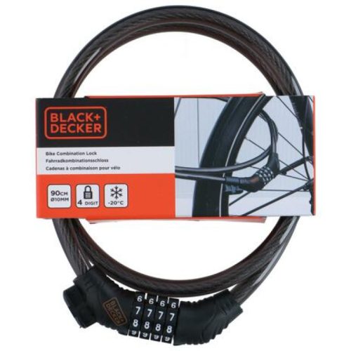 BLACK+DECKER Kerékpár kábelzár, számzáras (4x), ⌀1x90cm, 200g (BXCHBL7008)