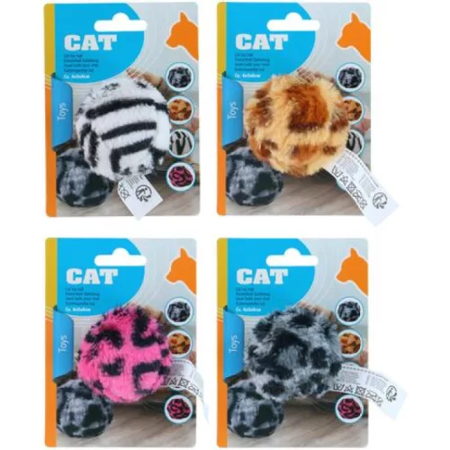 Macskajáték labda, 6cm, puha, 4 változatban