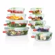 Alpina tároló edény 9db, 210-1520ml, 4kg, üveg műa. tetővel