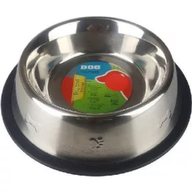   Rozsdamentes etető tál csúszásmentes talppal, 750ml,  23x23x6cm