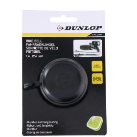 Dunlop klasszikus kerékpár csengő, fekete