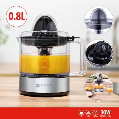 Alpina Citrusfacsaró 30W, 800ml Dupla filterrel