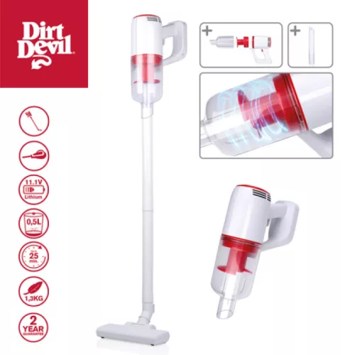 Dirt Devil álló Porszívó 2in1, vezeték nélküli, 80W, 0,5L, 11,1V-2200mAh lítium, 78 dB, 1.25kg, 6000Pa