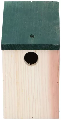 Madár fészkelő, fa házikó 22cm, fára