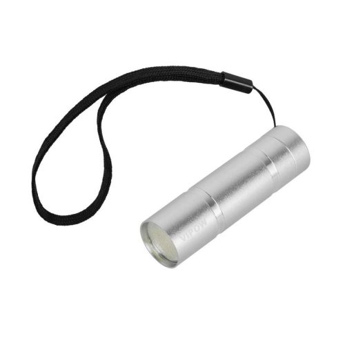 Vipow URZ0904 alumínium mini LED zseblámpa, 70lm, Ezüst
