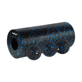   Rebel Active RBA-3054-S3 - masszázs roller és labda készlet, fekete/kék