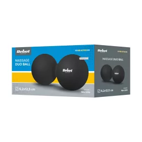   Rebel Active RBA-3058 - duoball masszázsgolyó, 8 cm, fekete