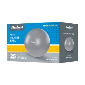   Rebel Active RBA-3103-GY - rehabilitációs pilates labda 25 cm, kézi pumpával, szürke