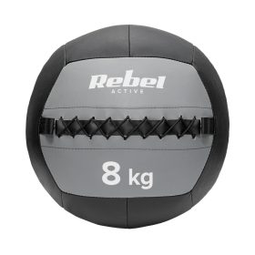   Rebel Active RBA-3107-8 - rehabilitációs medicinlabda, 8 kg, fekete/szürke