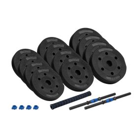   Rebel Active RBA-2300 - állítható műanyag egykezes súlyzókészlet (2x10kg), fekete/kék