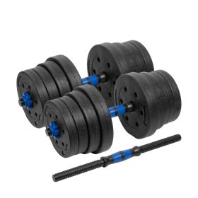   Rebel Active RBA-2301 - állítható műanyag egykezes súlyzókészlet (2x10kg), fekete/kék