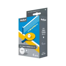   Rebel Active RBA-4007 - 1 Star pingpong labda készlet (6 db), fehér