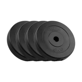   Rebel Active RBA-2116 - műanyag súlytárcsa szett 4x5 kg, 31 mm, fekete