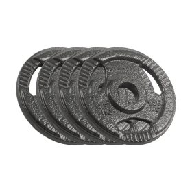   Rebel Active RBA-2132 - öntöttvas súlytárcsa 4x1,25 kg, 31 mm-es furattal, fogantyúval, fekete