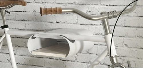 Maclean MC-466 - fali kerékpártartó állvány, max. 25 kg teherbírás, fehér