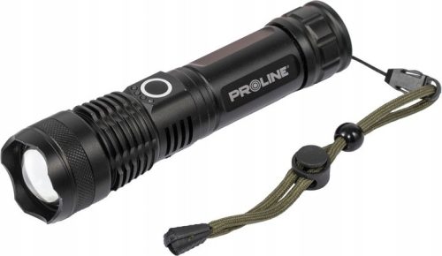 Proline 51043 - alumínium usb-c zseblámpa, 600 lm, zoom, 5 fényerő mód, fekete