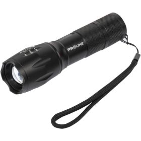   Proline 51044 - alumínium zseblámpa, 300 lm, 3xaaa, 5 fényerő mód, zoom, fekete