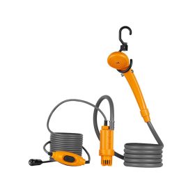   Tracer CampPump 12V - elektromos turista zuhany, narancs/fekete