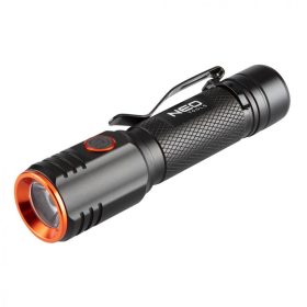   Neo Tools 99-067 akkus zseblámpa, usb c, 2000 lm, chn led, Fekete/Narancs