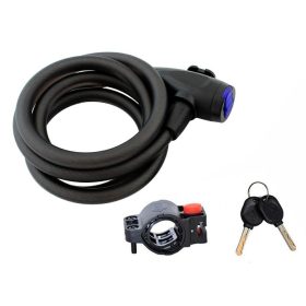 Aptel RW19C - kulcsos kerékpárzár (150cm), fekete