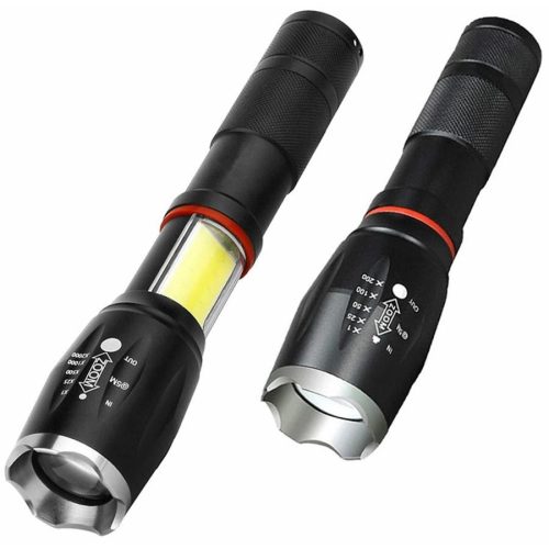 Aptel ZD76A - 9W taktikai LED T6 zseblámpa, Zoom funkcióval, fekete