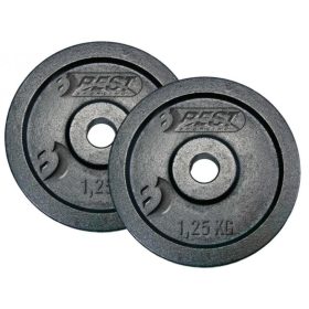 Best Sporting - 2 x 1,25 kg-os súlytárcsa, fekete
