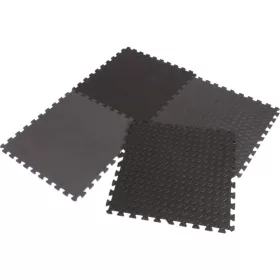   Enero Fit Puzzle Mat - 4 darabos EVA habszivacs puzzle matrac szett 60x60 cm, 12 mm, fekete