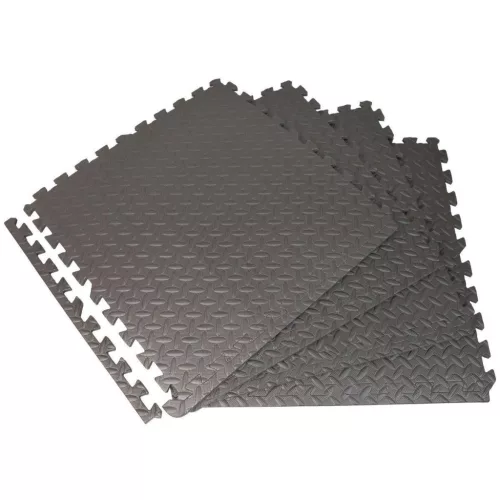 Enero Fit Puzzle Mat - 4 darabos EVA habszivacs puzzle matrac szett 60x60 cm, 12 mm, fekete