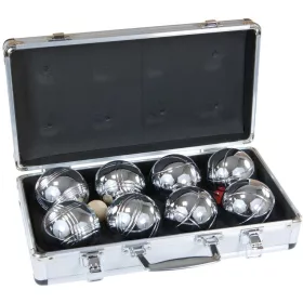   Enero Petanque Set - 8 db-os petanque készlet alumínium dobozban, ezüst