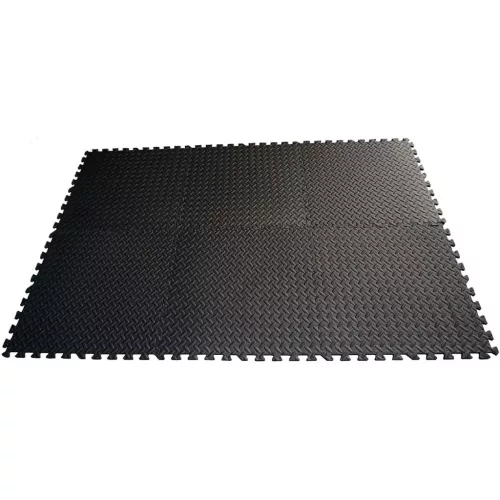 Enero Fit Puzzle Mat - 6 darabos EVA habszivacs puzzle matrac szett 60x60 cm, 10 mm, fekete