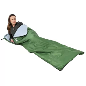   Enero Camp Cool - turista hálózsák, 210x70cm, zöld/szürke