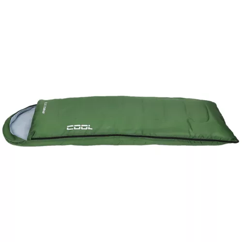 Enero Camp Cool - turista hálózsák, 210x70cm, zöld/szürke