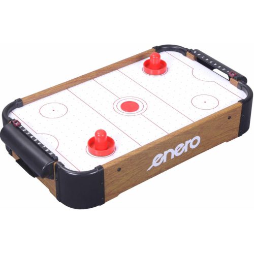 Enero Wood Air Hockey - fa asztali léghoki (51x31x10 cm), barna/fekete