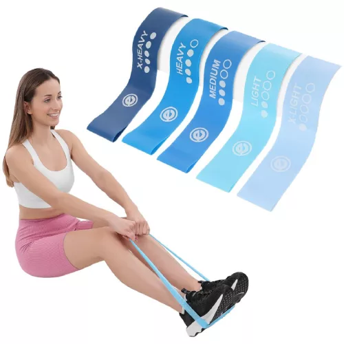 Enero Fit Blue Band - 5 darabos TPE edző gumi szett, kék