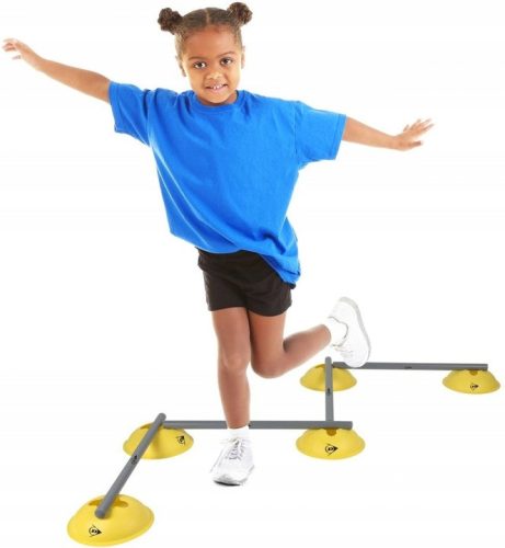 Dunlop Hurdle Set - 16 részes edző akadálypálya, sárga/szürke