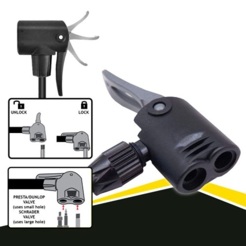 Dunlop - kerékpár pumpa, 140 PSI (9,6 bar), szürke