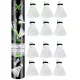 Xqmax Shuttle Cocks - 12 darabos nylon tollaslabda szett, fehér