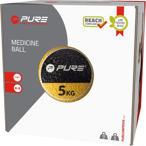 Pure 2 Improve Medicine Ball - 5 kg-os medicinlabda, sárga/fekete