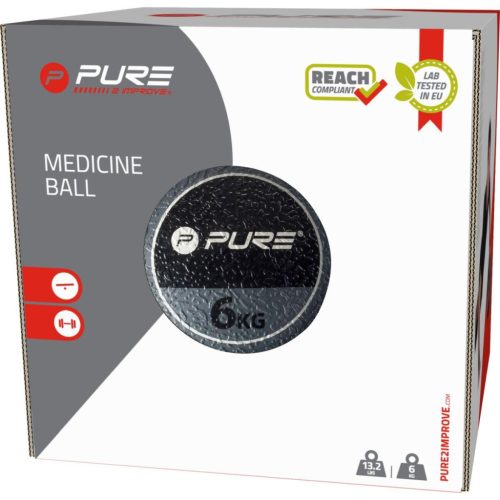 Pure 2 Improve Medicine Ball - 6 kg-os medicinlabda, szürke/fekete