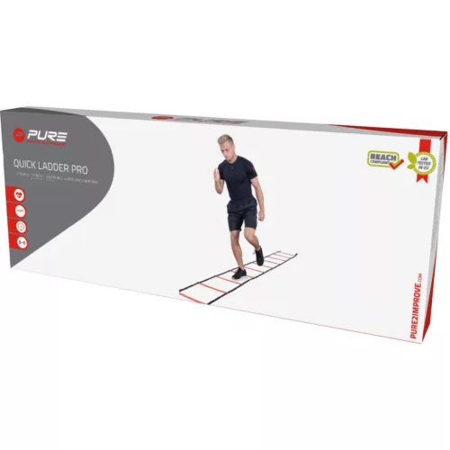 Pure 2 Improve Quick Ladder Pro - fitnesz létra, 4,5m, fekete/piros
