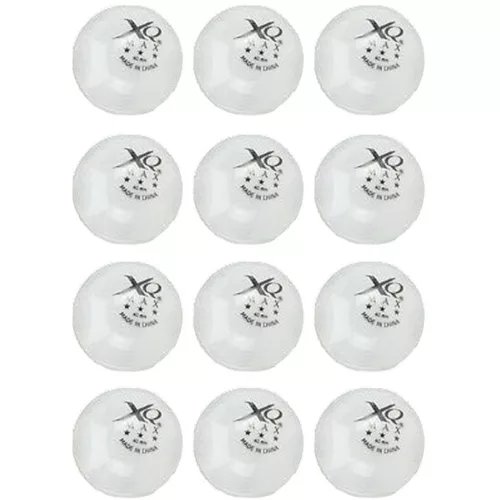 Xqmax Table Tennis Balls - 12 darabos 3 csillagos pingponglabda szett, fehér