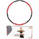 Pure 2 Improve Fitness Hoop - 100 cm-es fitnesz hulahopp karika neoprén borítással, piros/fekete