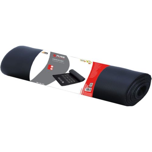 Pure 2 Improve Exercise Mat - NBR torna, fitnesz matrac, 183x58x1 cm, fekete