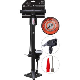  Xqmax Pro Bicycle Floor Pump - kerékpár pumpa nyomásmérővel, fekete